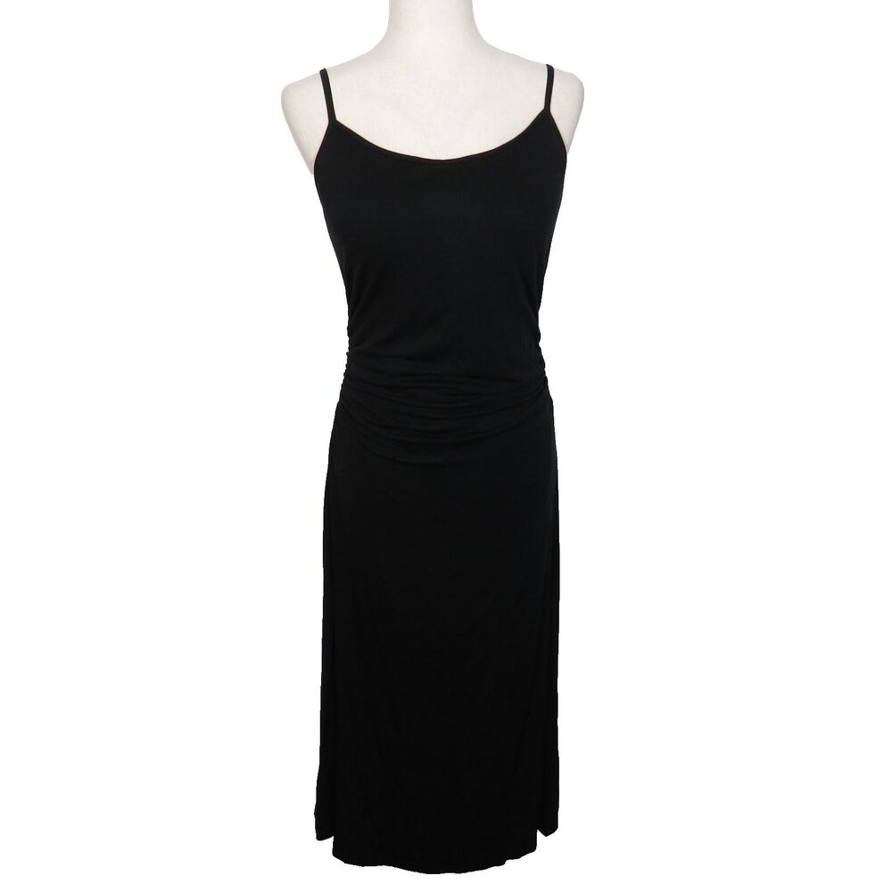 OGL Black Soft Stretchy Side Ruched Brami Maxi Dress Size XL - Picture 3 of 8